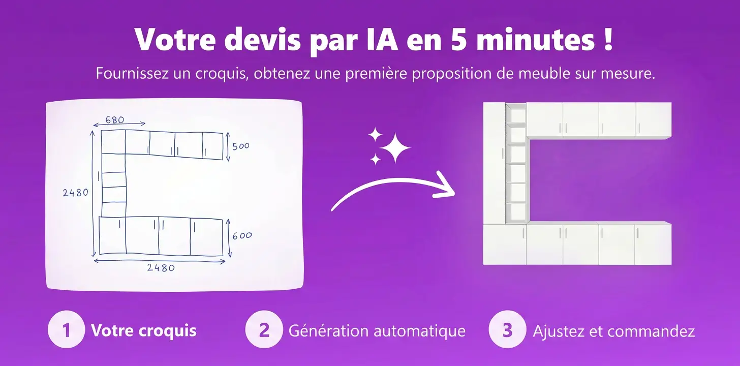 Dessinez votre meuble, l’IA s’occupe du reste : devis en 5 minutes !
