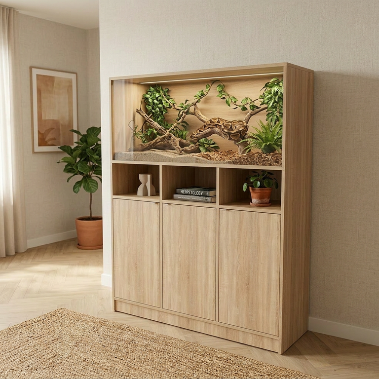 Meuble pour terrarium de reptiles: lézard, iguane, serpent