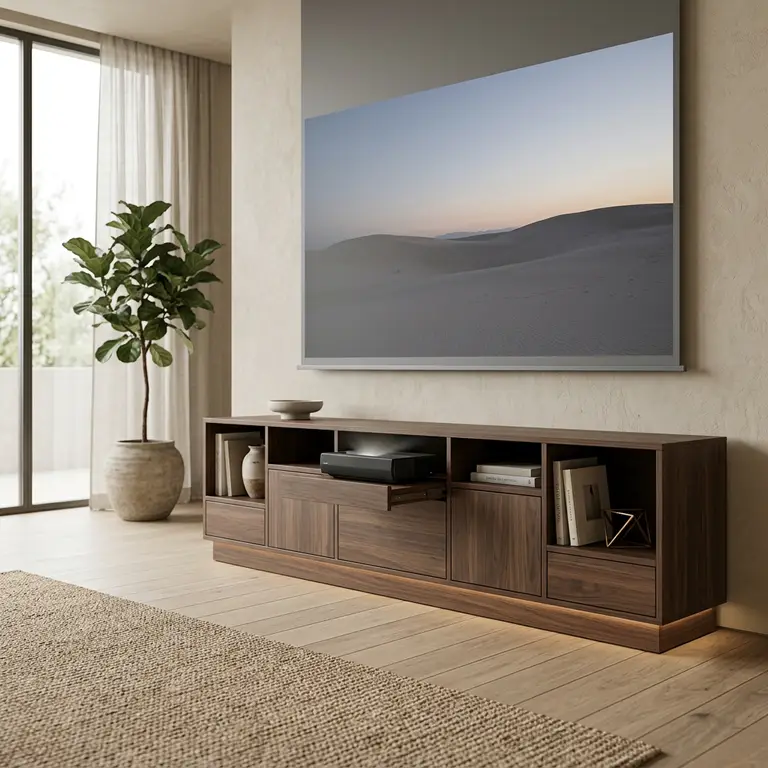 Meuble vidéo projecteur sur mesure gris foncé