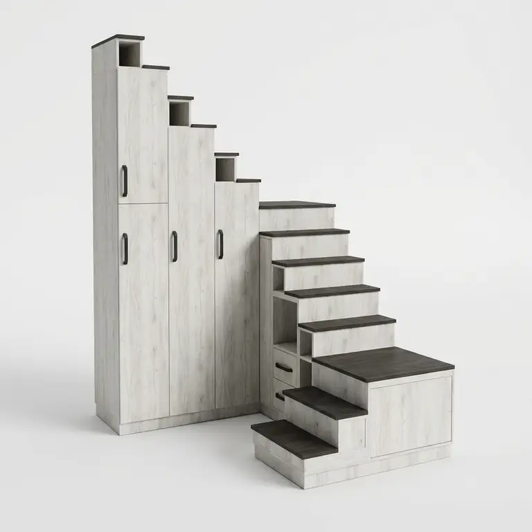 Meuble escalier 180° sur mesure