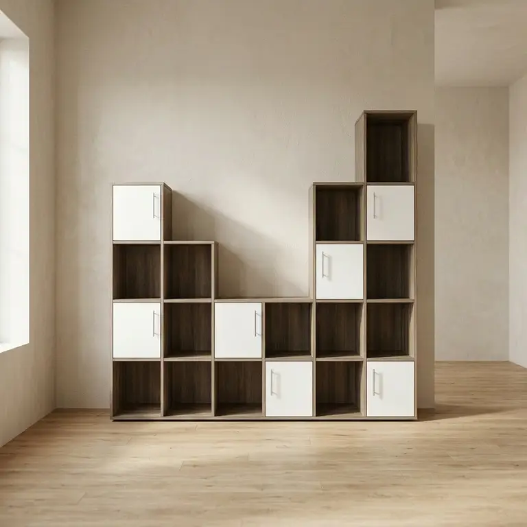 Custom bookcase of variable height