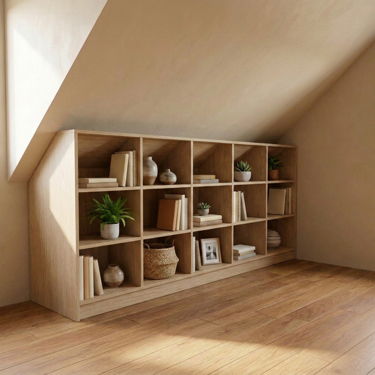Bibliothèque en soupente