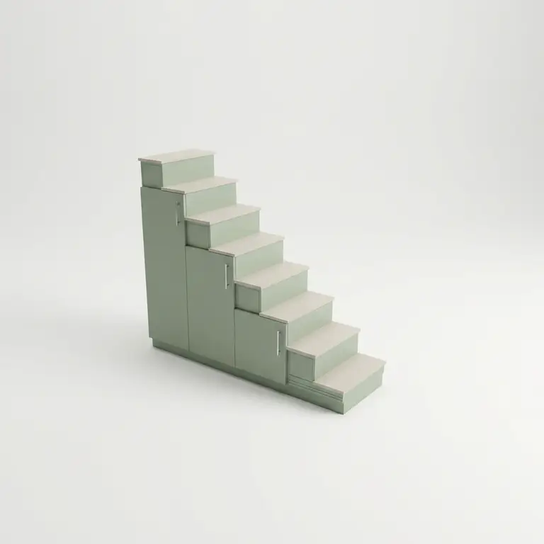 Meuble escalier coloré sur mesure