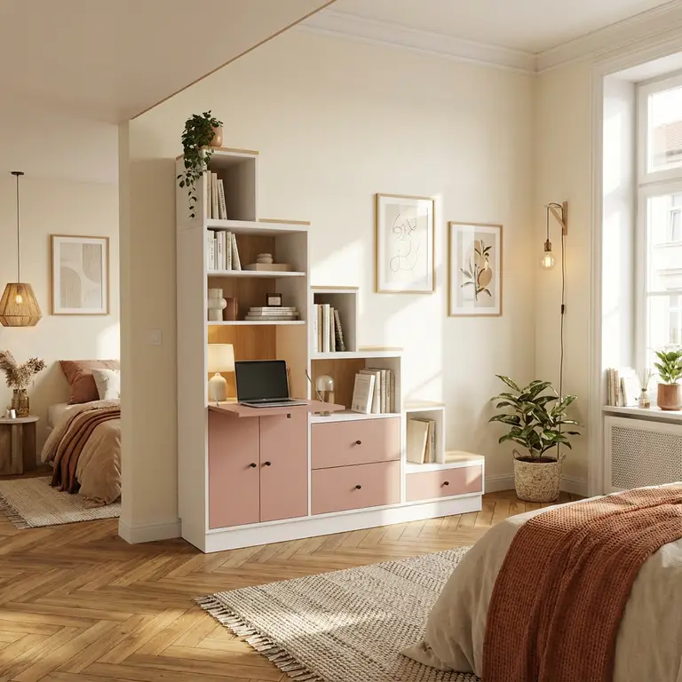 Meuble escalier avec bureau secrétaire à configurer