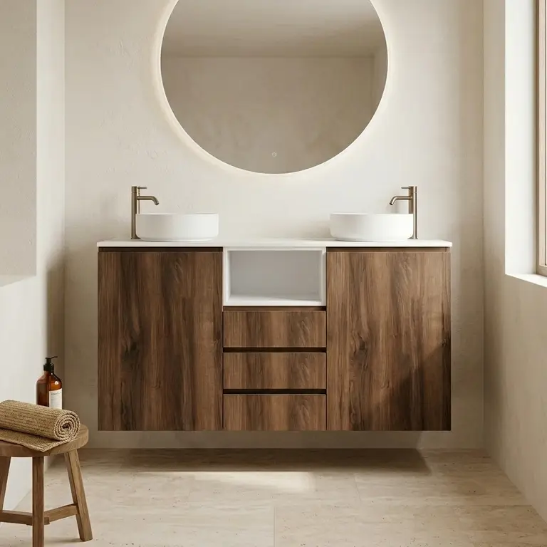 Wooden bathroom furniture