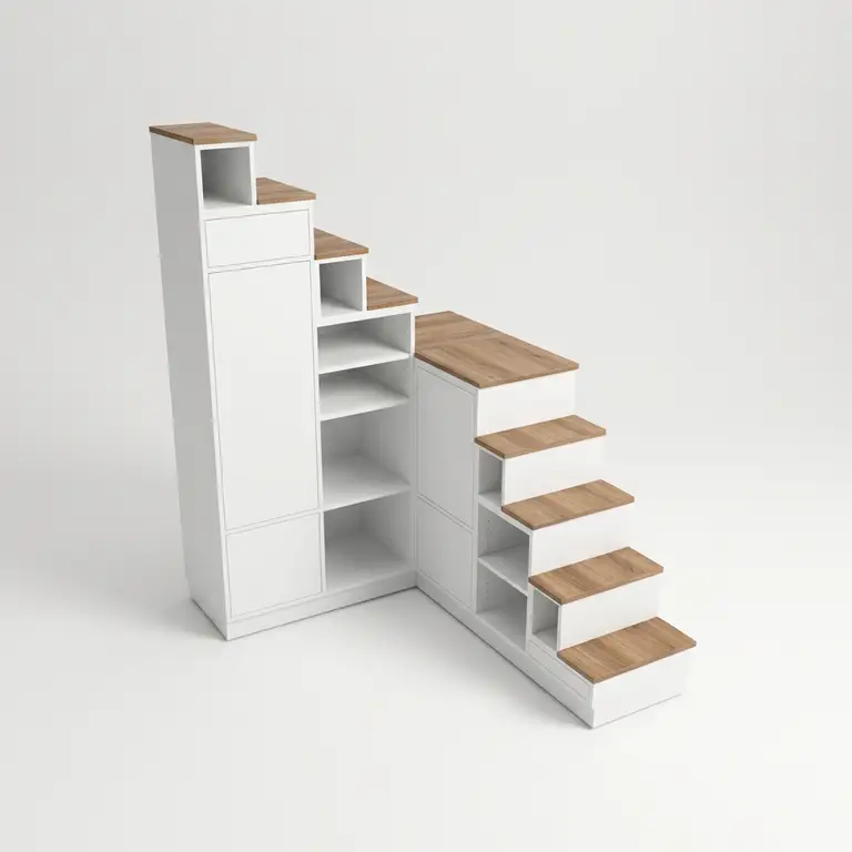 Quarter-turn staircase unit