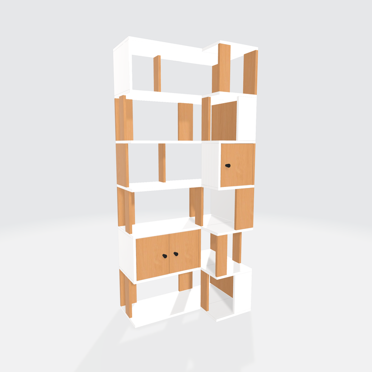 Modulares unstrukturiertes Bücherregal - Vue 3