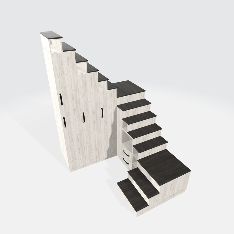 Meuble escalier 180° sur mesure