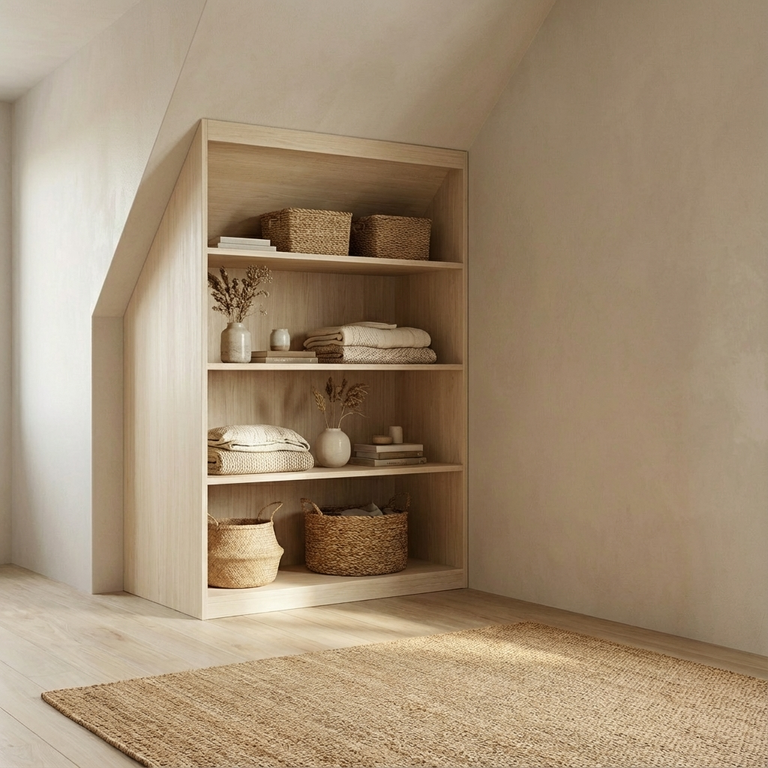 Rangement pratique caisson sous pente arrière