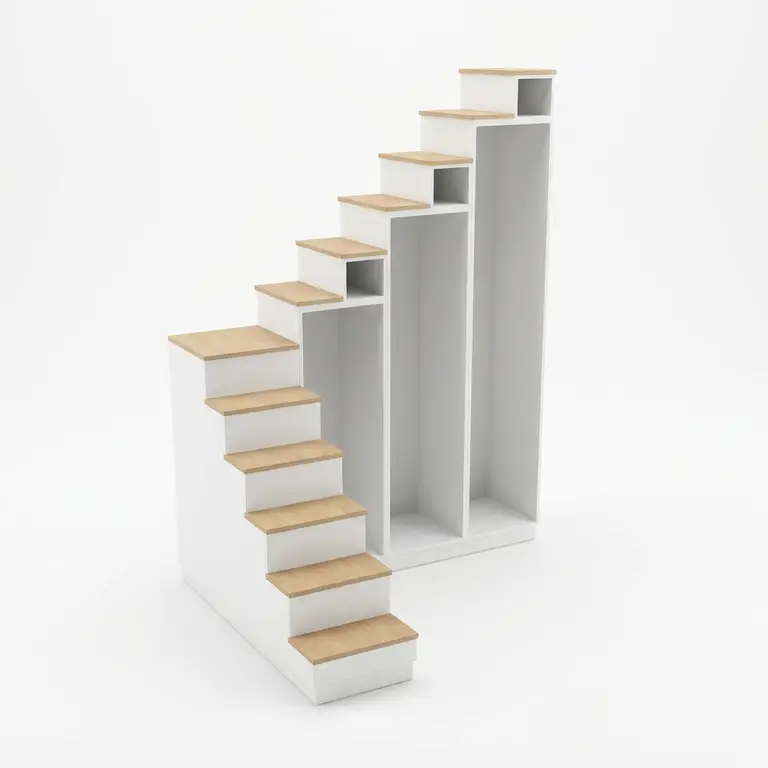 Meuble escalier quart tournant