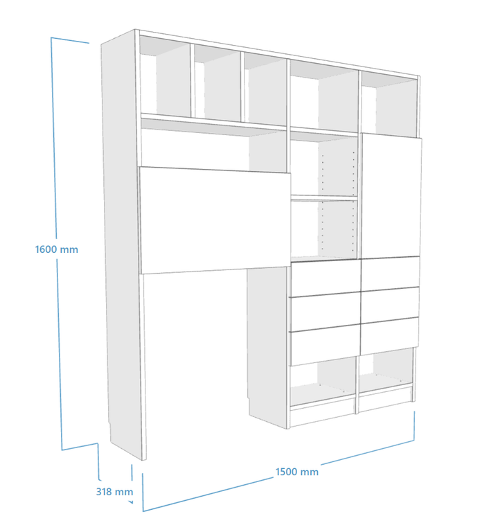 Bureau secrétaire multifonction