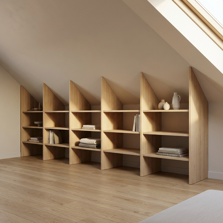 Meuble sous pente arrière sur mesure 