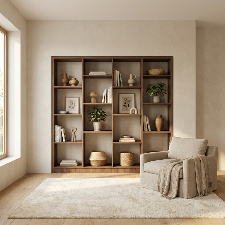 Bibliothèque sur mesure en bois, modèle Straf