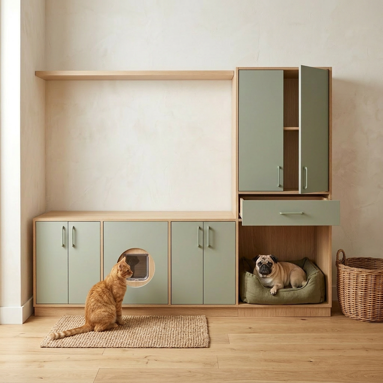 Meuble de salon pour chien et chat