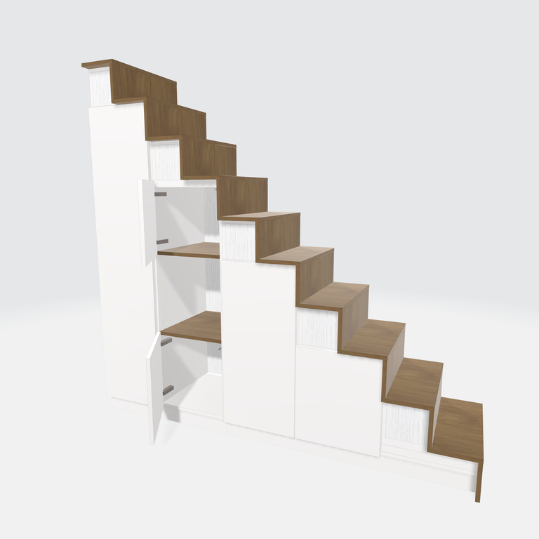 Meuble escalier en bois sur mesure