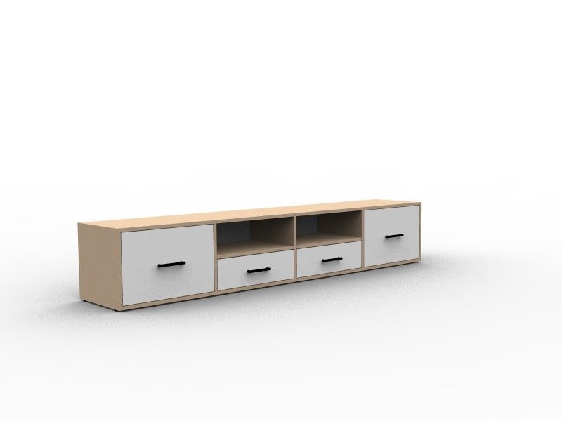 Meuble TV rangement bois sur mesure