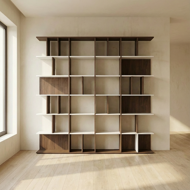 Bibliothèque destructurée sur mesure