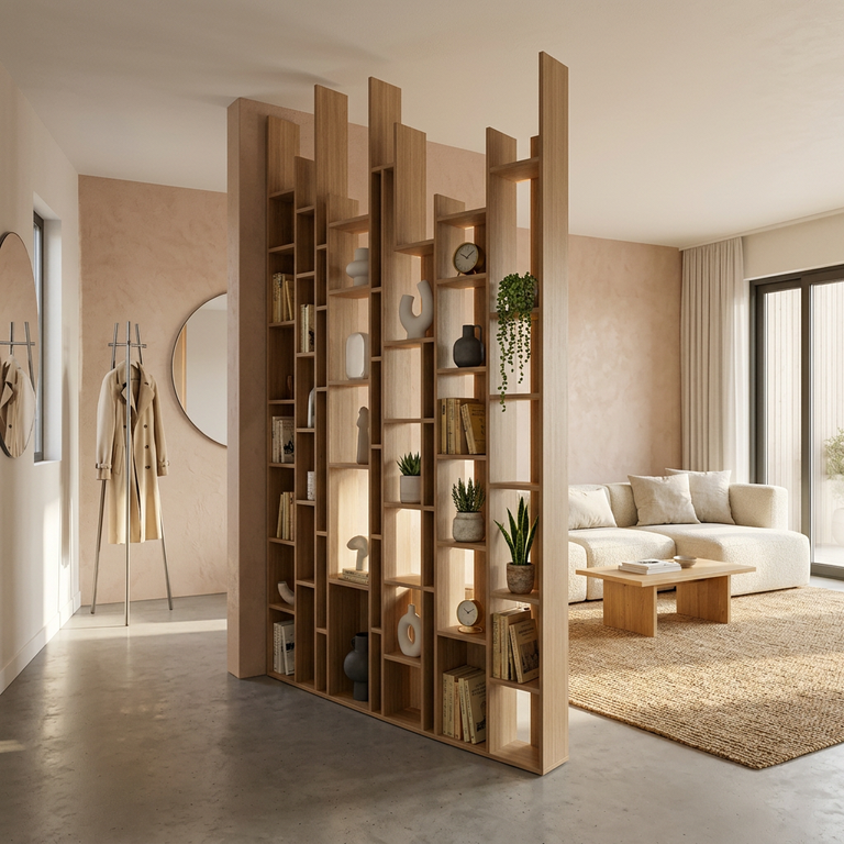 Cloison claustra sur-mesure en bois