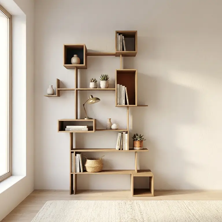 Étagère murale destructurée originale colorée à créer sur le configurateur 3D 