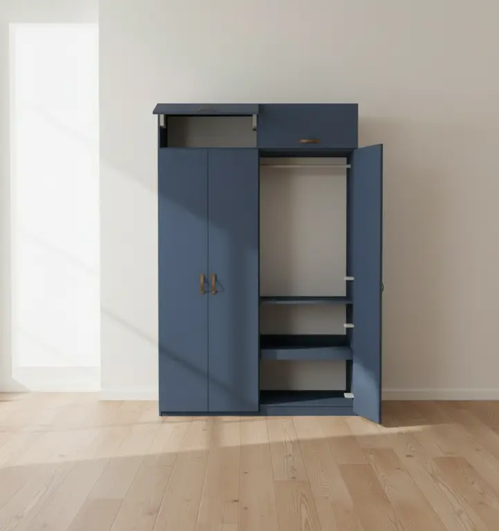 Hoher Kleiderschrank mit Klapptüren - Vue 2