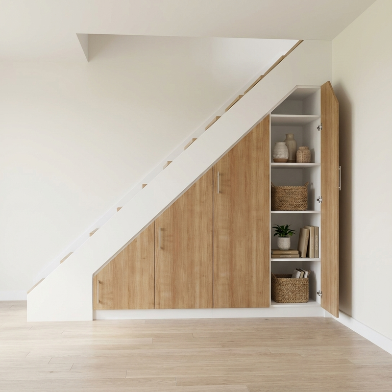 Dressing sous escalier sur mesure pour chambre mezzanine