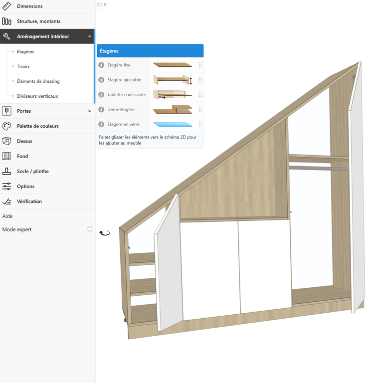  Meuble sous escalier avec une niche en bois