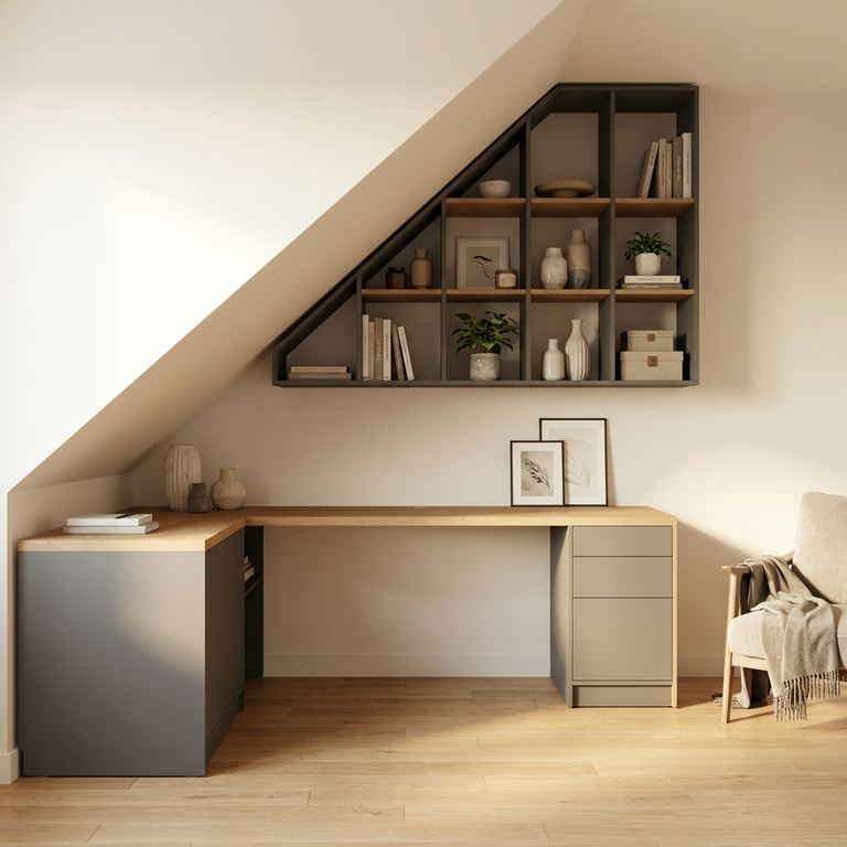 Bureau sous pente sur mesure  - Vue 2