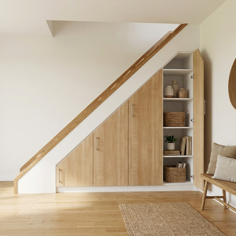 Dressing sous escalier chambre mezzanine