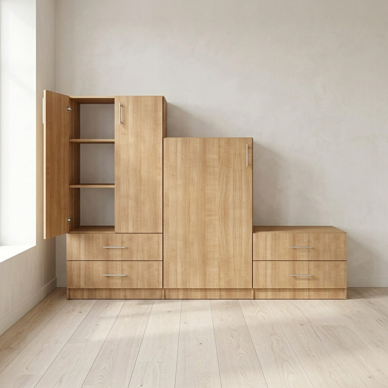 Custom furniture of variable height 