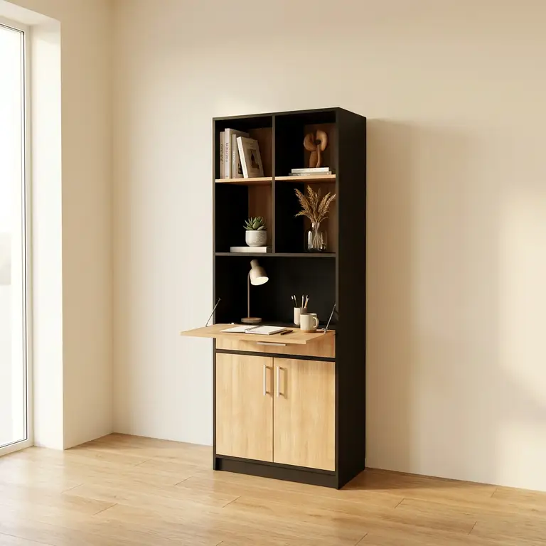 Bureau secrétaire haut en bois