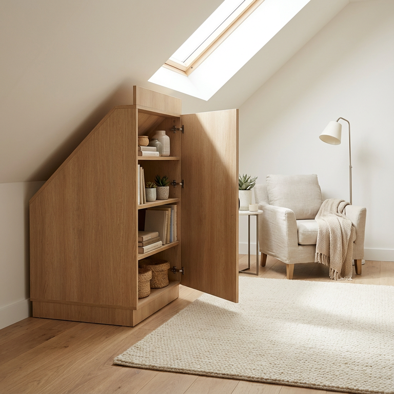 Placard sous pente arrière pour combles