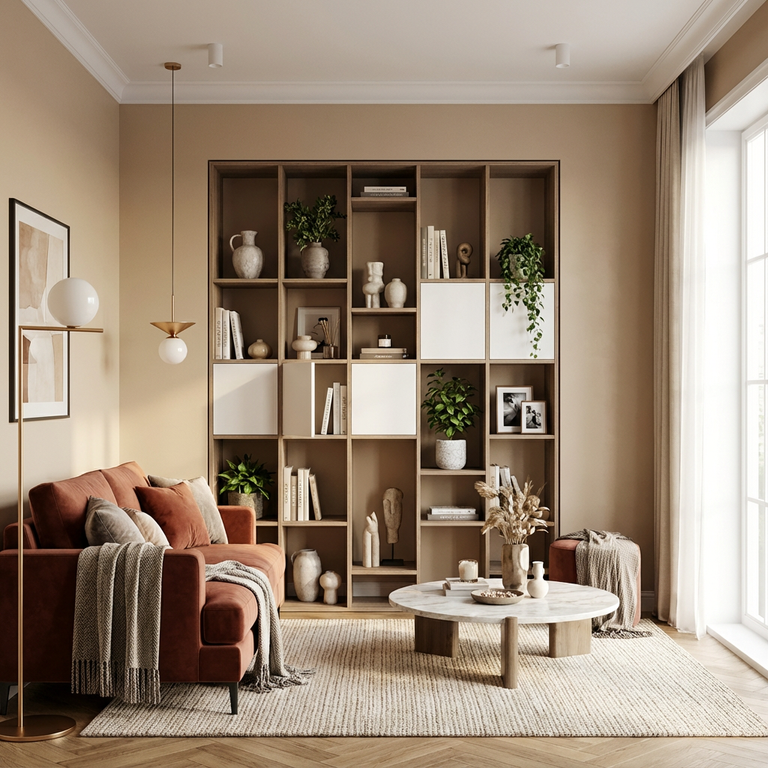 Bibliothèque sur mesure avec portes et étagères