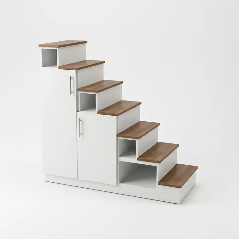Escalier avec rangement sur mesure