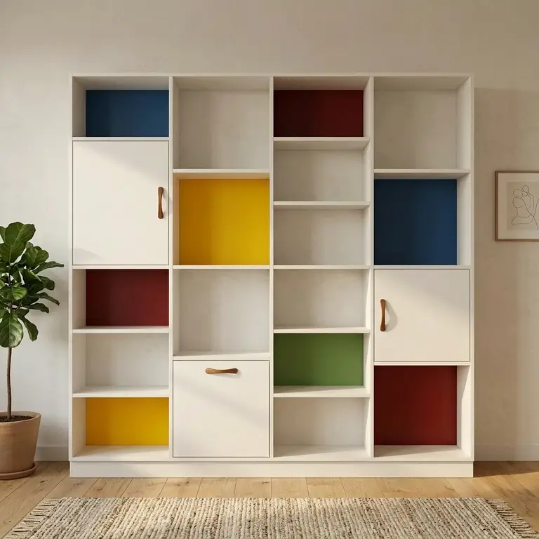 Colourful bookcase - Vue 2