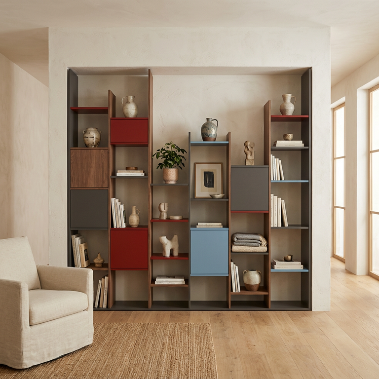 Meuble bibliothèque hauteur variable