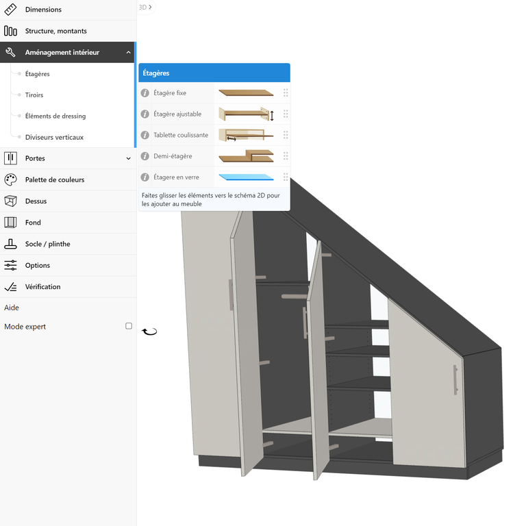 Meuble pour aménagement sous escalier