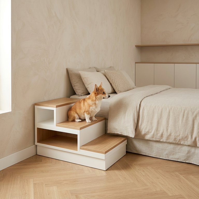 Meuble escalier sur mesure pour animal de compagnie