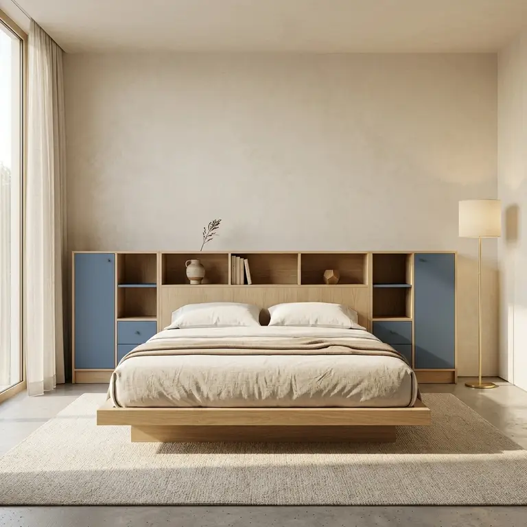 Tête de lit avec rangement sur-mesure