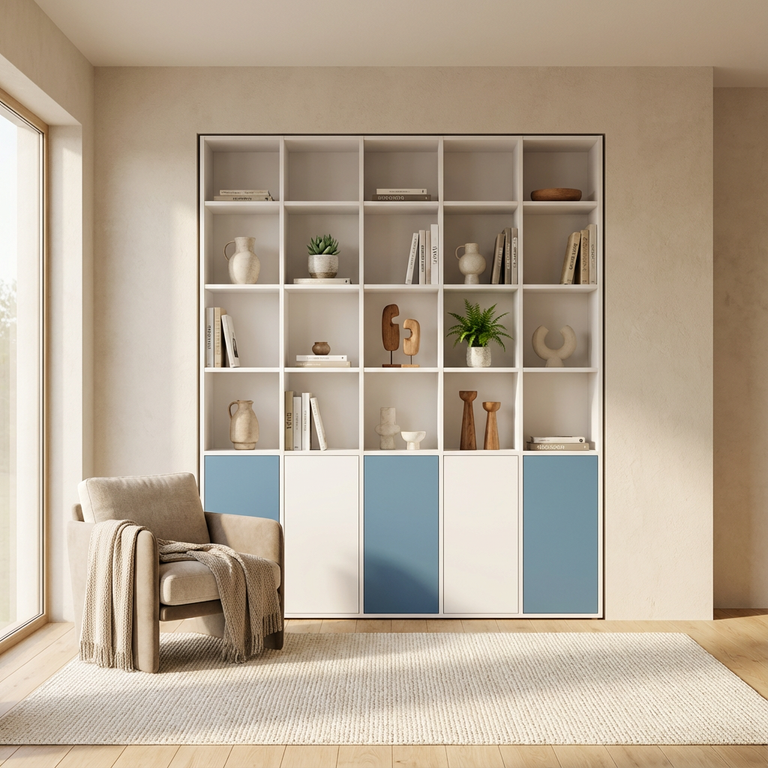 Bibliothèque personnalisable avec portes
