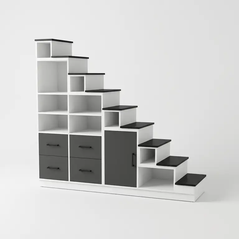 Escalier cube avec tiroirs sur mesure