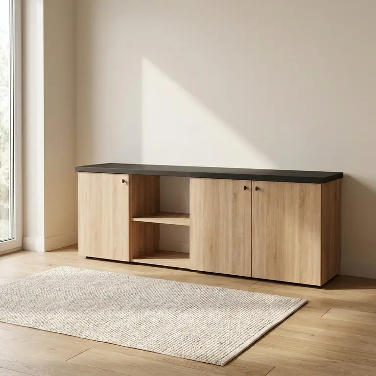Buffet bas chêne design modulable