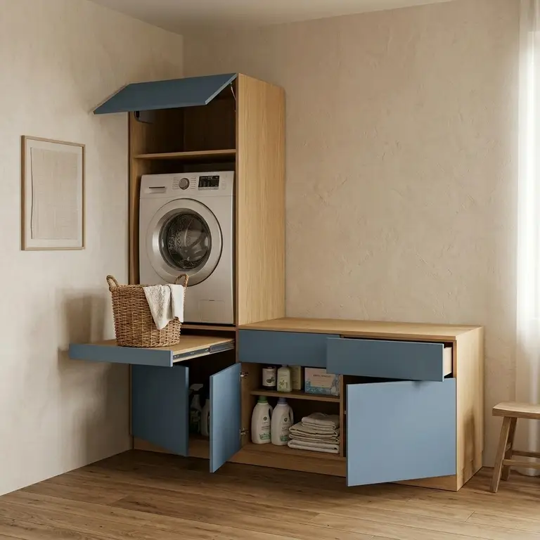 Laundry cabinet for washing machine - Vue 2