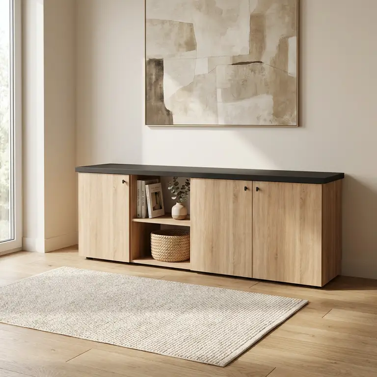 Buffet bas chêne design modulable