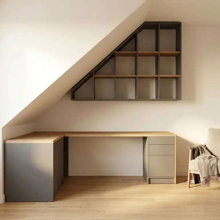 Bureau sous pente sur mesure 