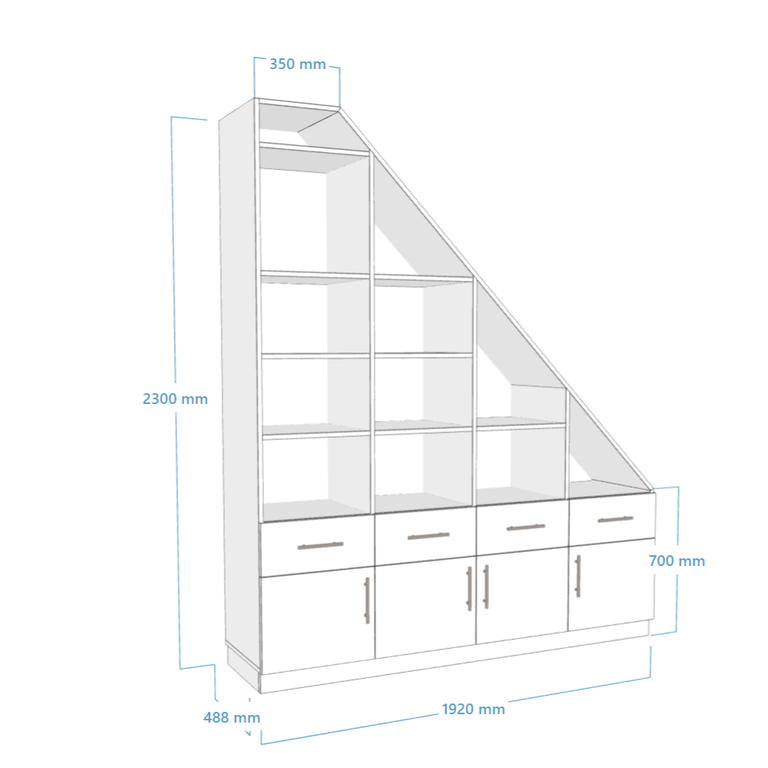 Meuble sous escalier de rangement