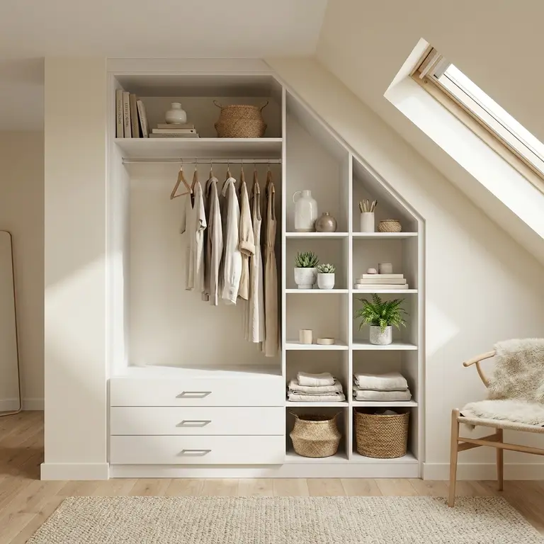 Meuble sous pente aménagement de dressing