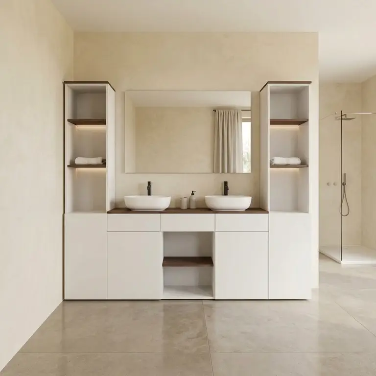 Modular bathroom furniture set