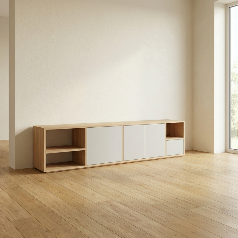 Meuble salon en bois pour télévision