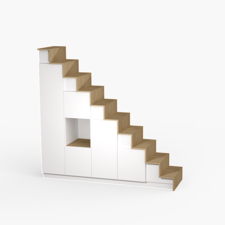 Meuble escalier en bois sur mesure