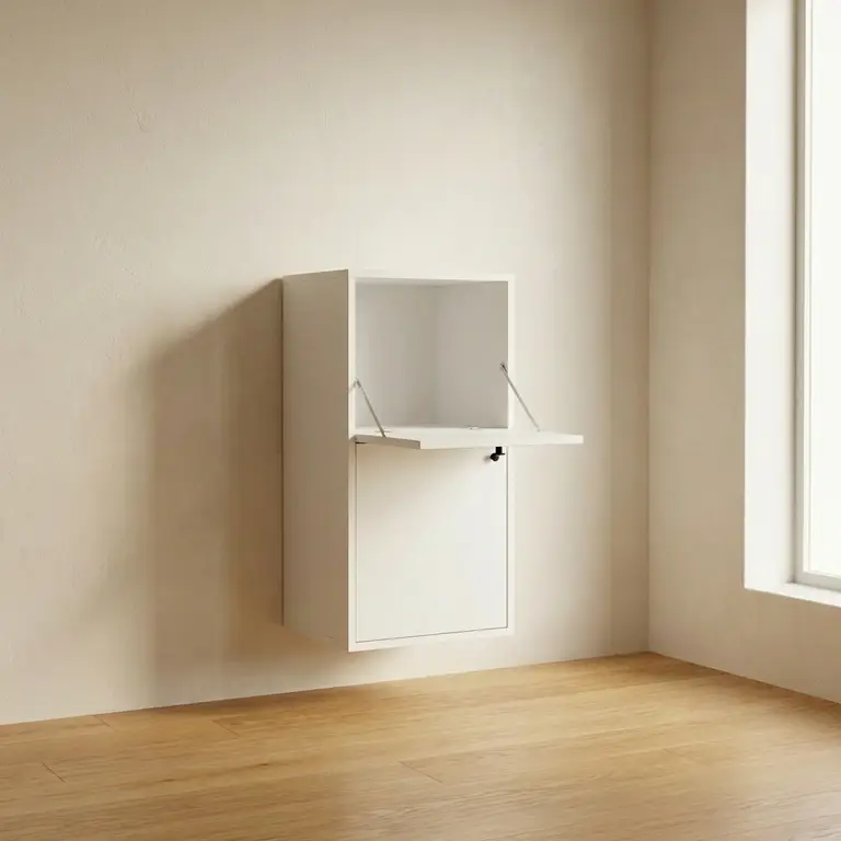 Meuble de salle de bain avec abattant secrétaire